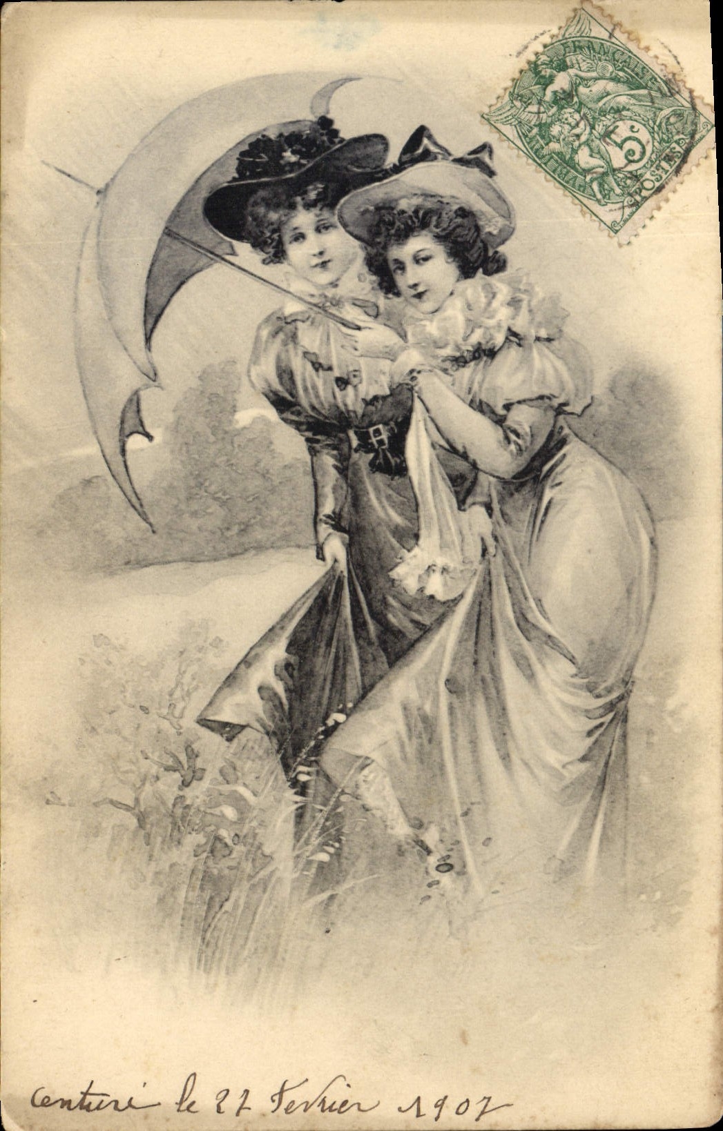 CPA Fantaisie Illustrateur Femmes 