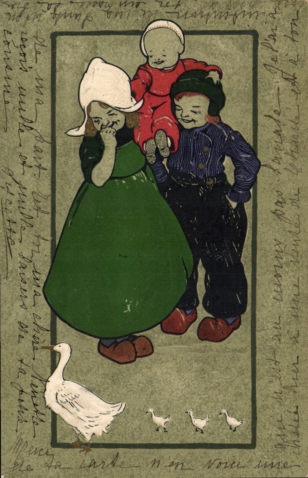 Vintage Postcard Fantasy Holland Children