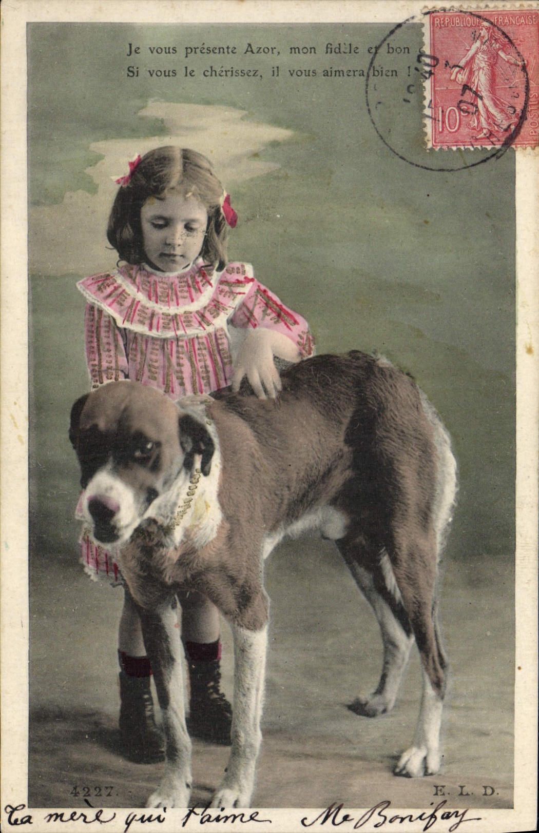 CPA Chien Chiens Enfant 
