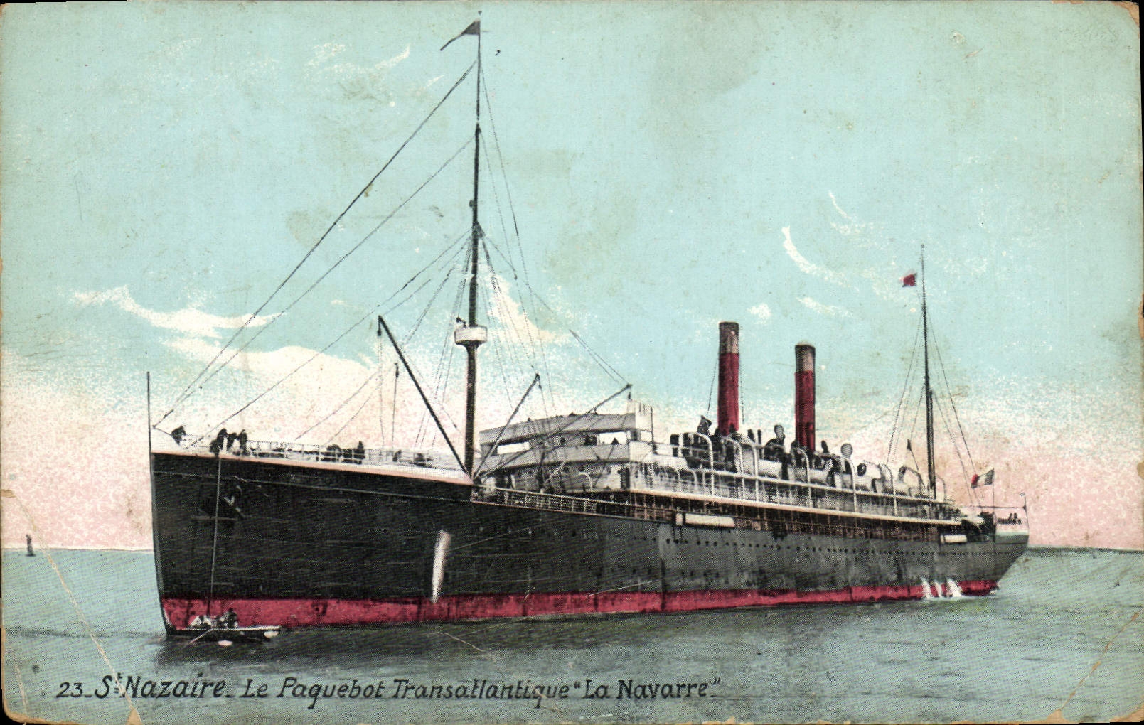 CPA Bateau Paquebot Transatlantique La Navarre St Nazaire 
