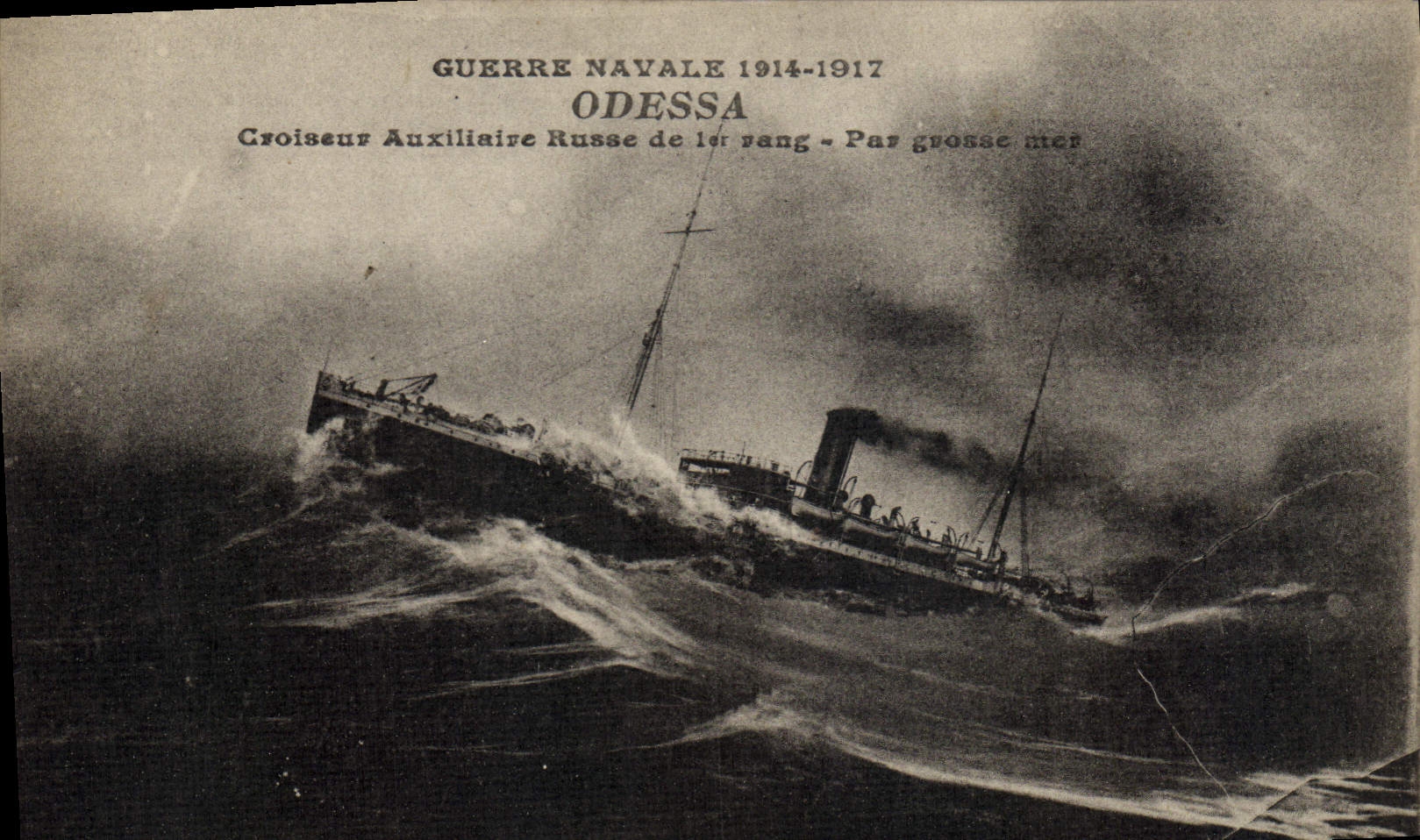 Vintage Postcard Boat Russian Odessa auxiliary Cruiser of 1st rank Russia Russia