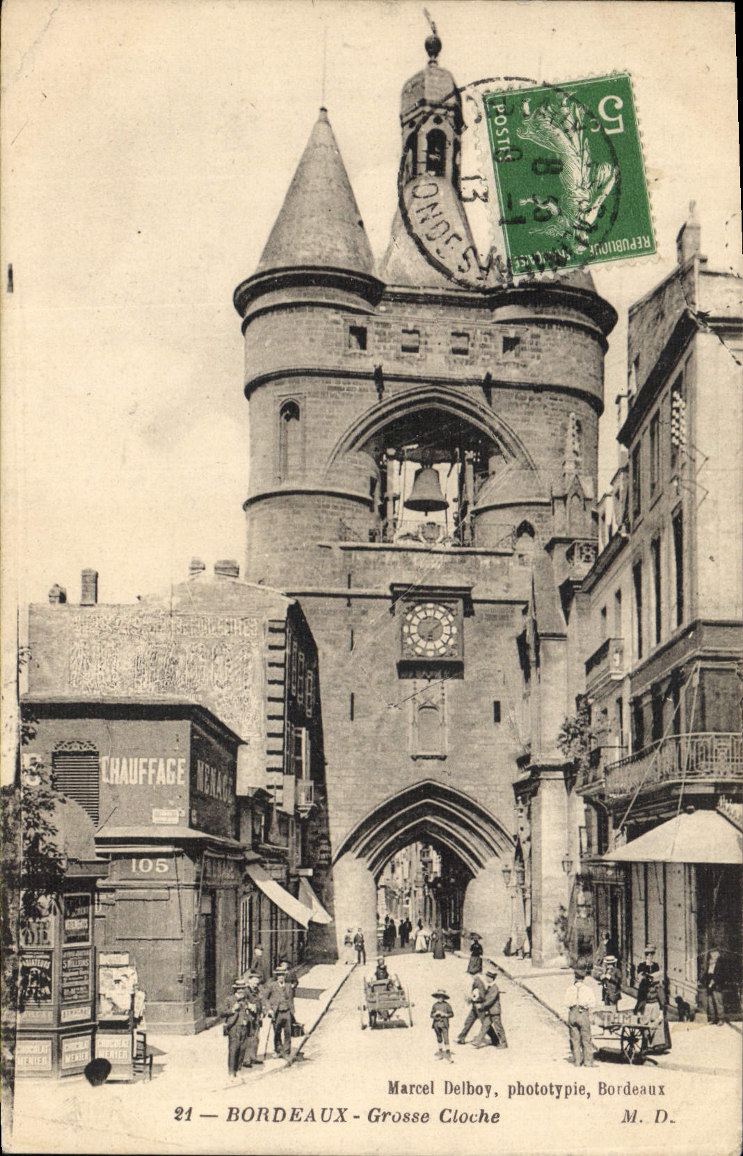 Vintage Postcard Bordeaux Gross Bell