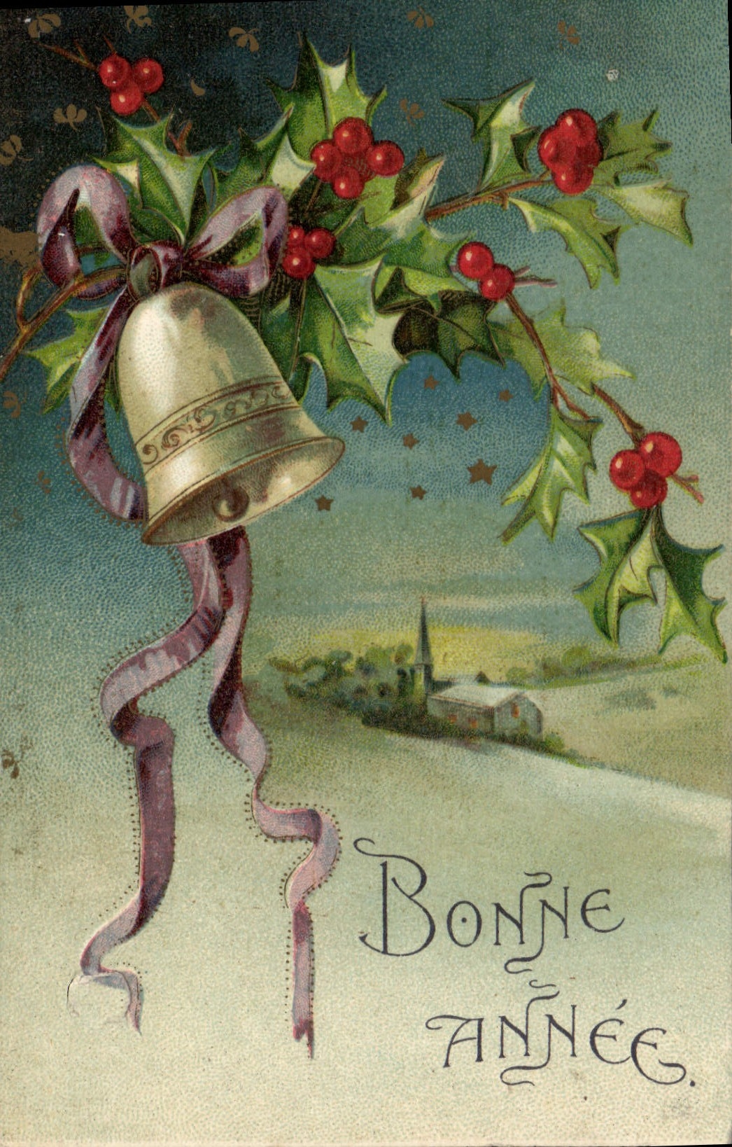 CPA Cloche Bonne annee