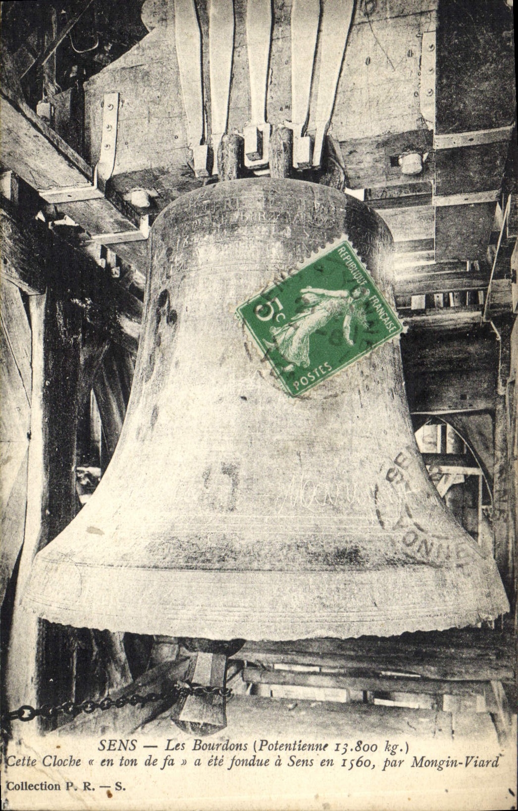 Vintage Postcard Bell Directions Bumblebees