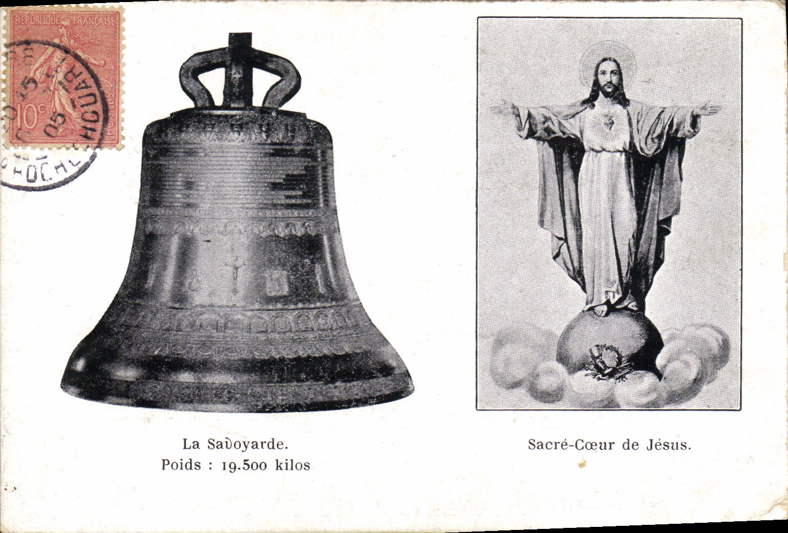 Vintage Postcard Bell Savoyard Paris Montmartre Sacred Heart of Jesus