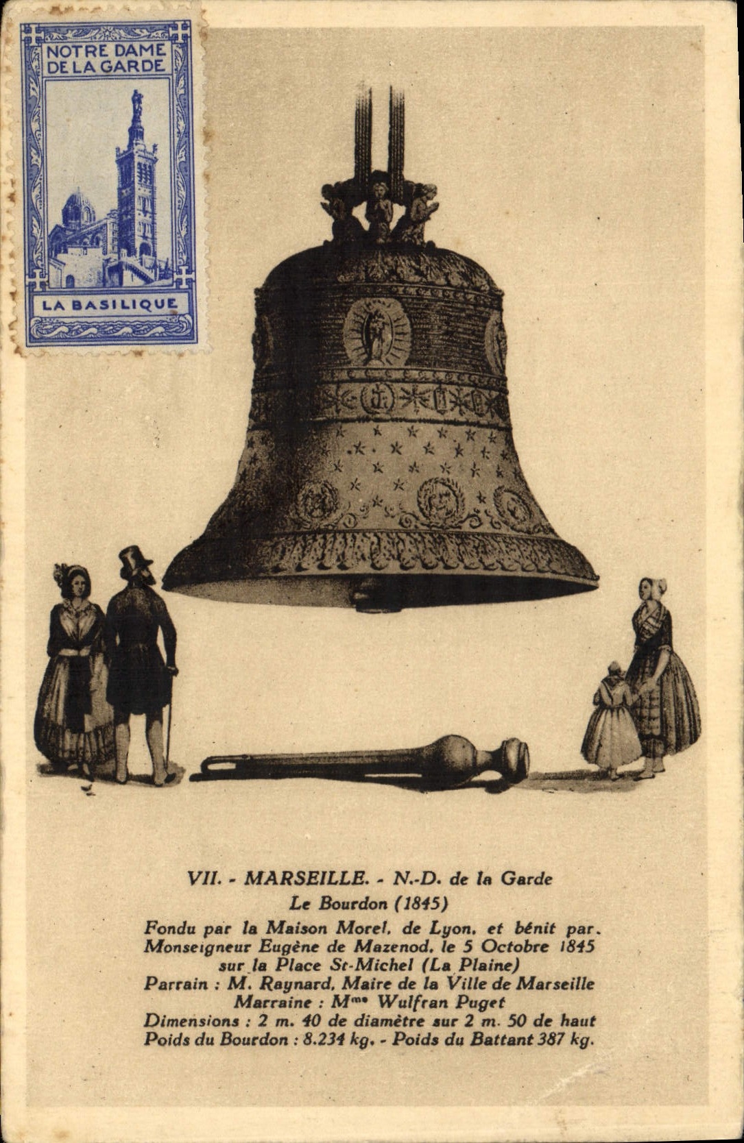 CPA Cloche Marseille ND de la GArde le Bourbon