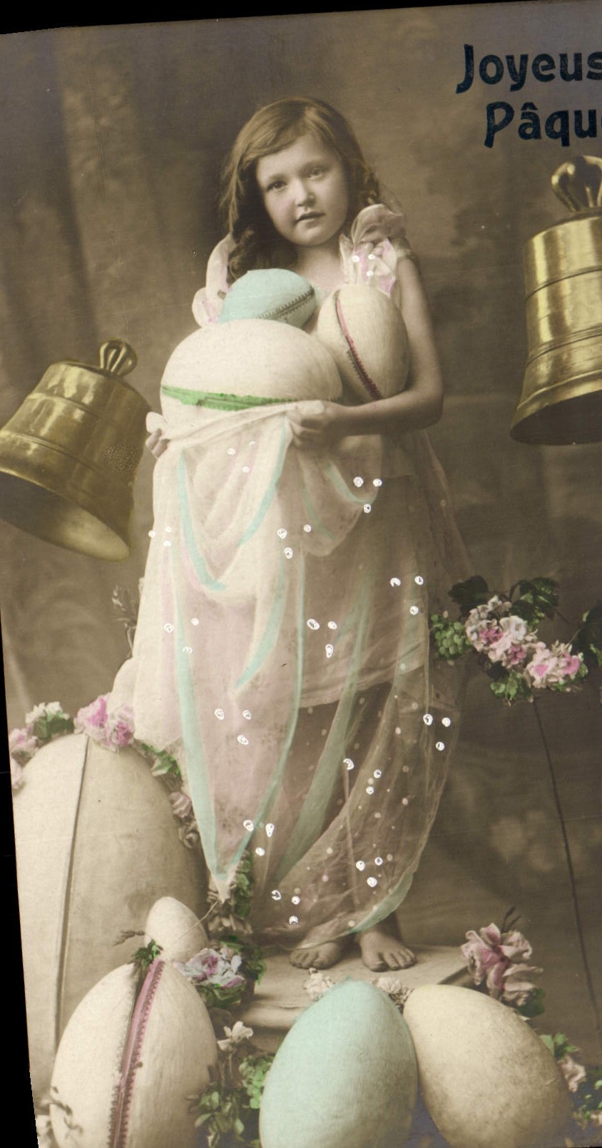 CPA Cloche Enfant Paques