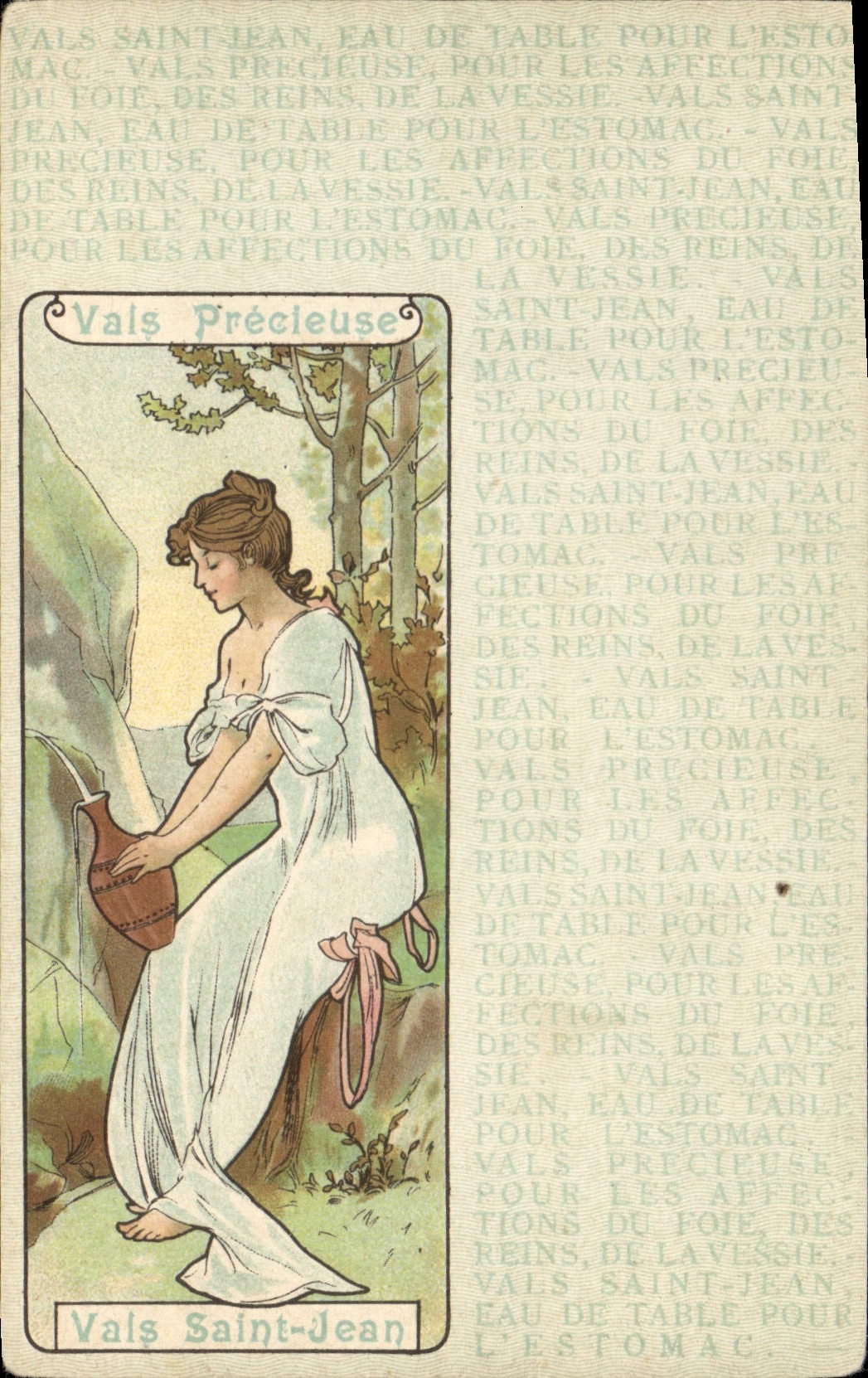 Vintage Postcard Fantasy Woman Valleys Saint Jean
