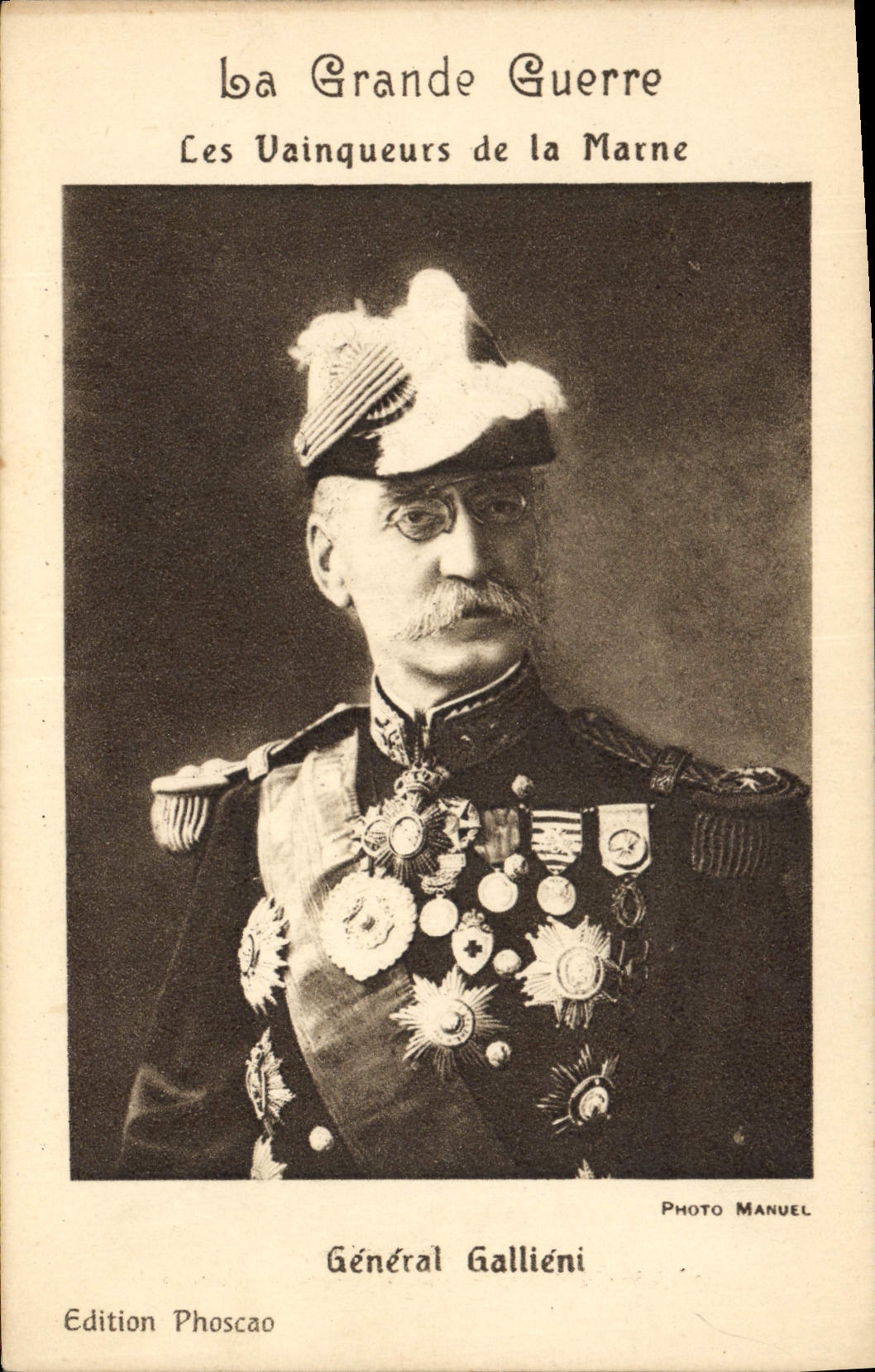 Vintage Postcard General Militaria Gallieni Winners of the Marne