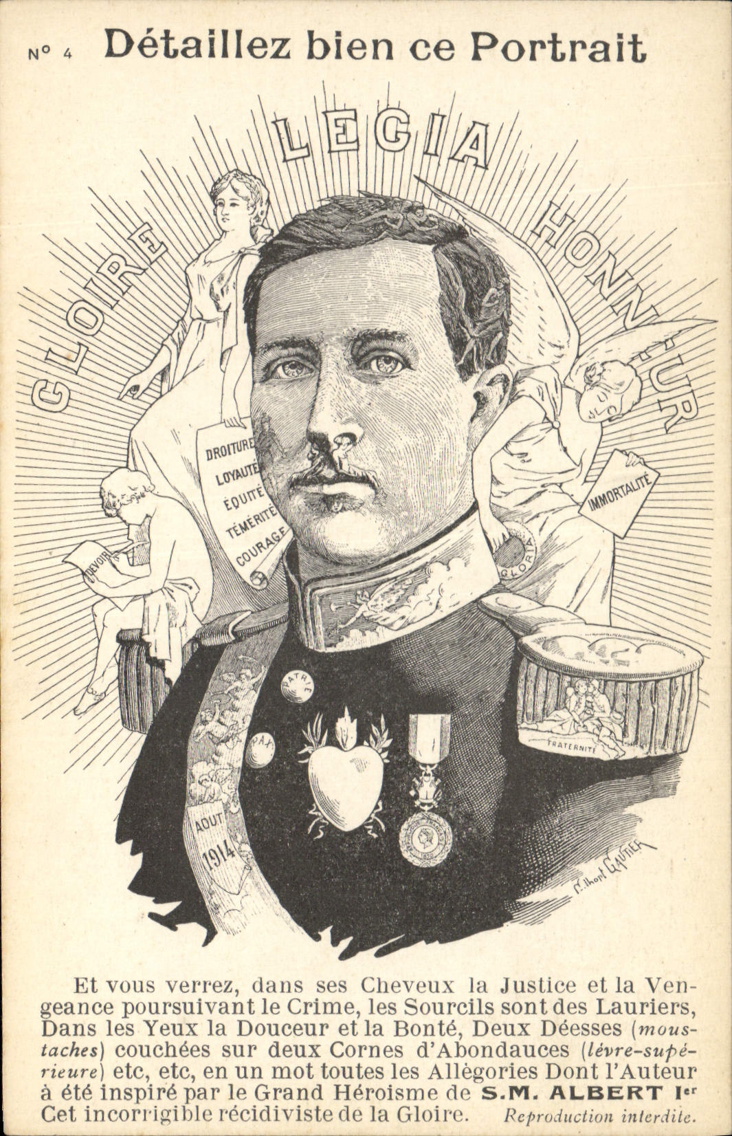 CPA Militaria SM Albert 1er 