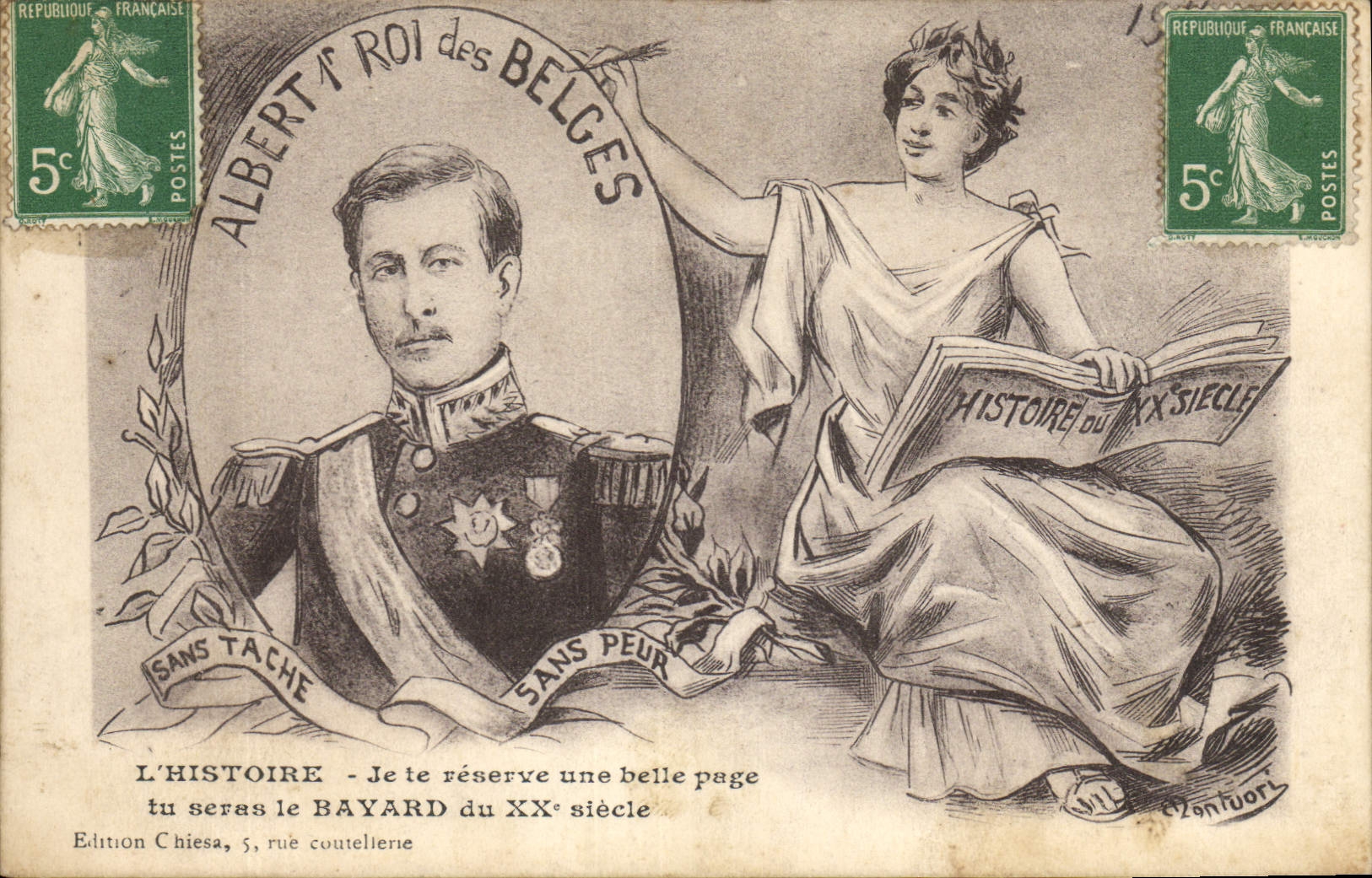 CPA Militaria Albert 1er Roi des Belges