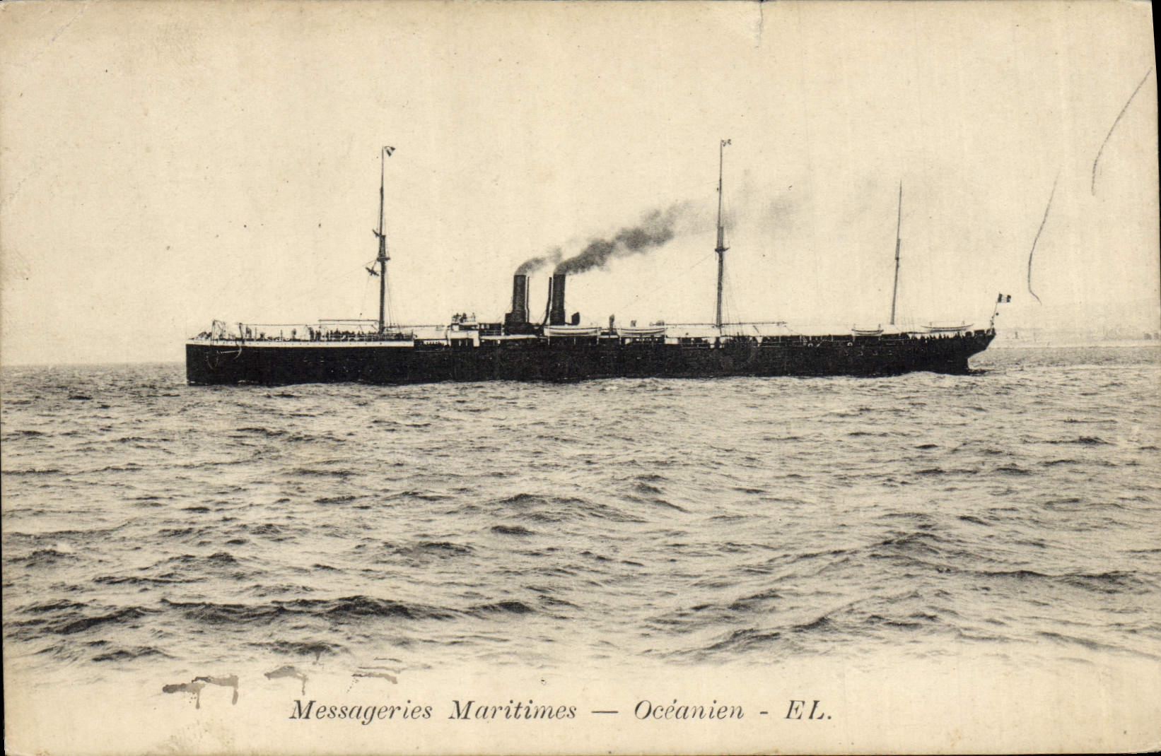 CPA Bateau Paquebot Messageries Maritimes Oceanien