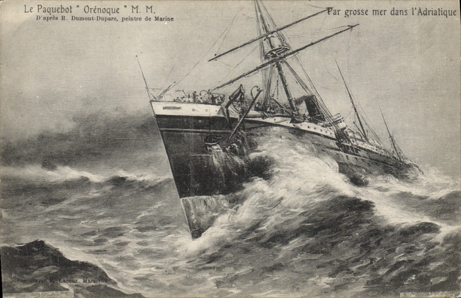 CPA Bateau Paquebot Orenoque par grosse mer dans l'Adriatique