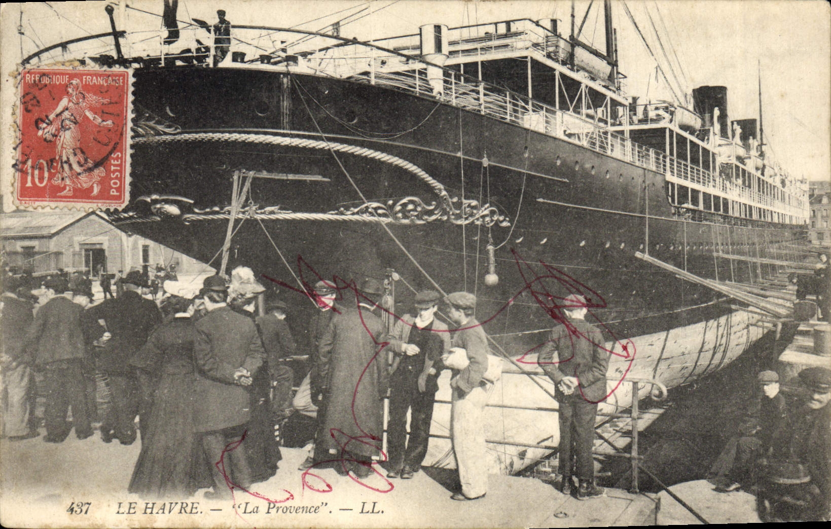 CPA Bateau Paquebot Le Havre La Provence 