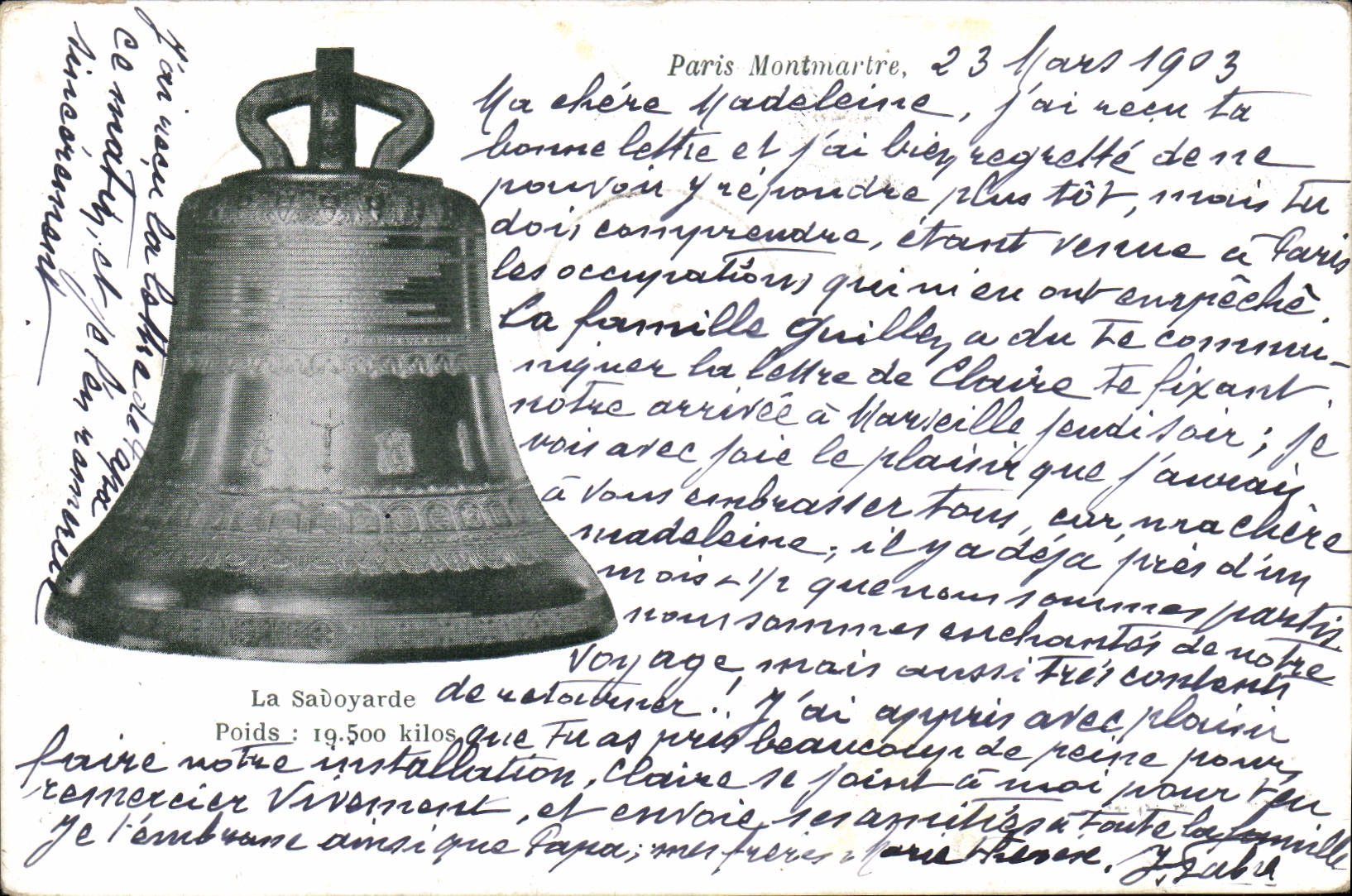 Vintage Postcard Bell Paris Montmartre the Savoyard one