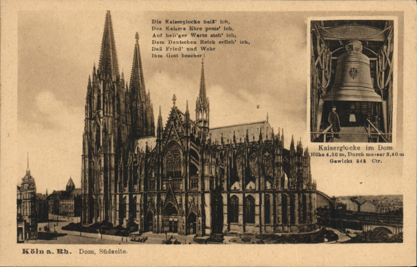 CPA Cloche Koln Kaiserglocke 