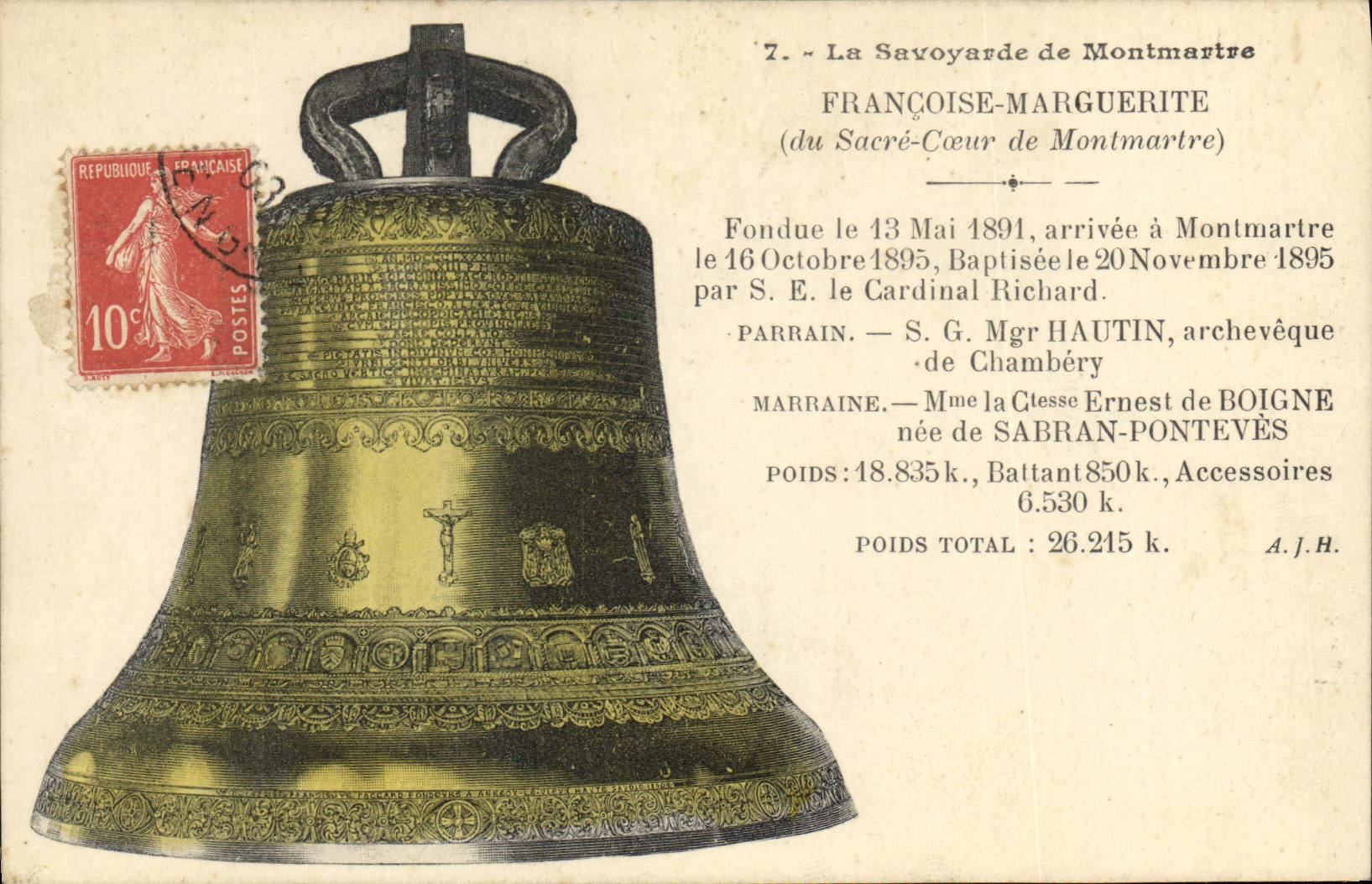 CPA Cloche La Savoyarde de Montmartre Paris Francoise Marguerite 