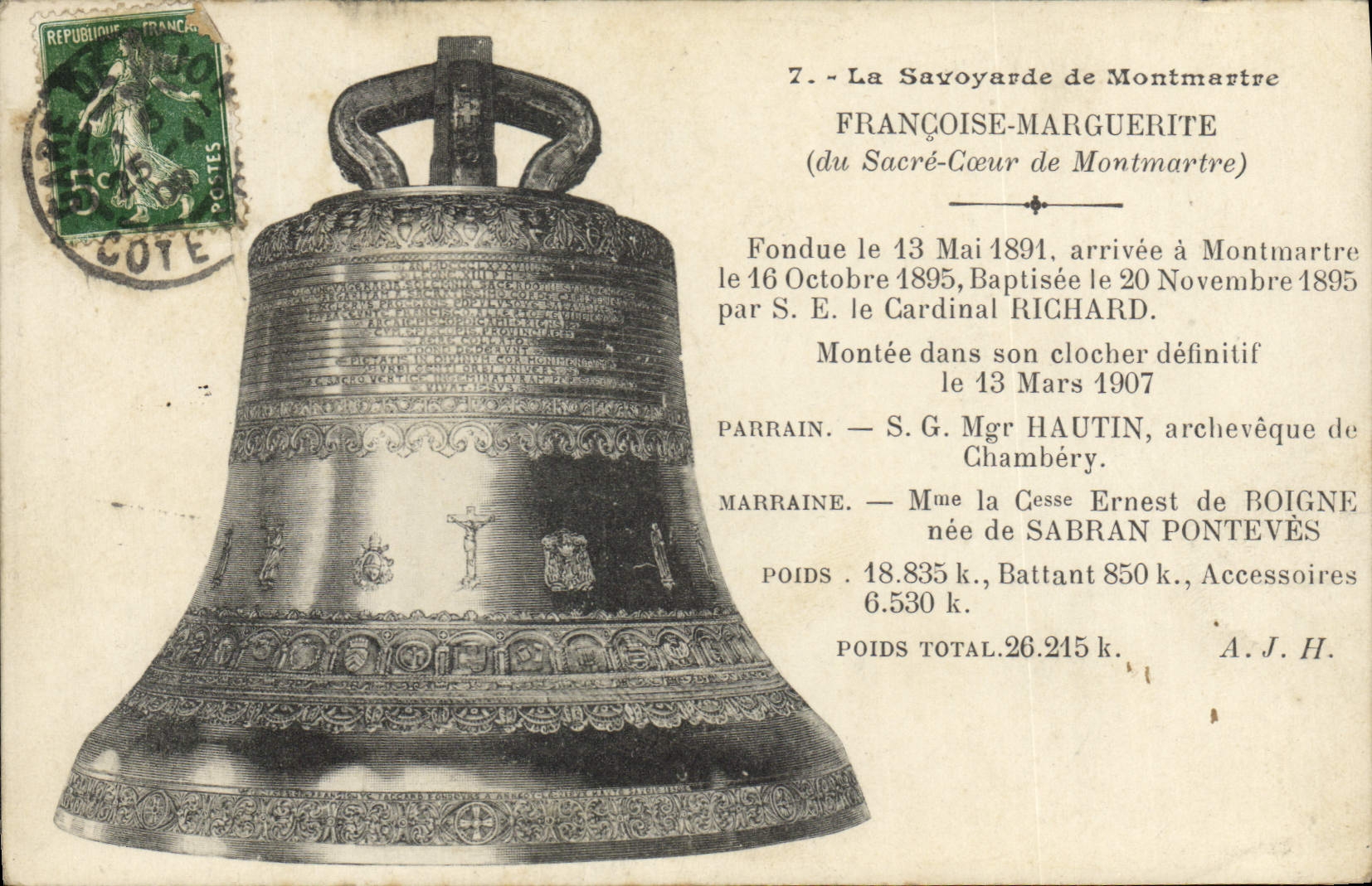 CPA Cloche La Savoyarde de Montmartre Paris Francoise Marguerite