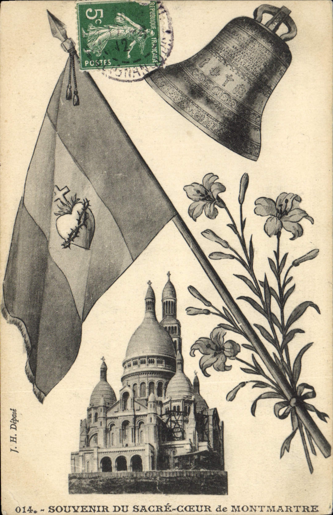 CPA Cloche Paris Sacre Coeur de Montmartre 