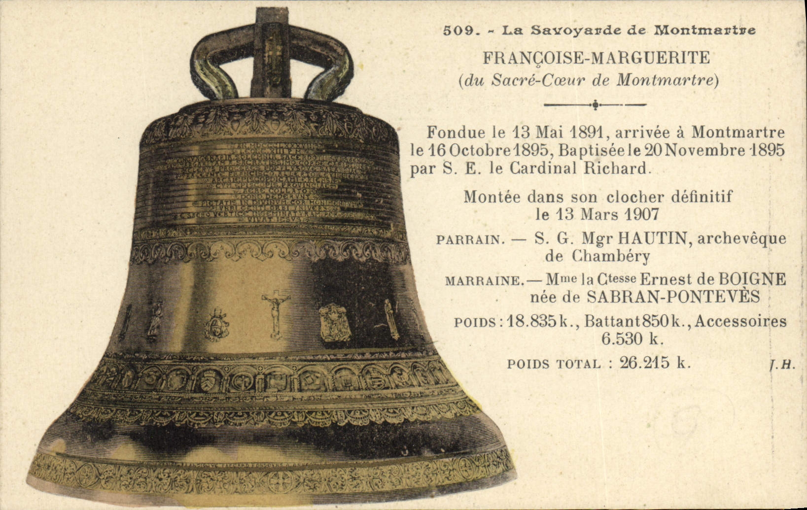 CPA Cloche La Savoyarde de Montmartre Paris Francoise Marguerite