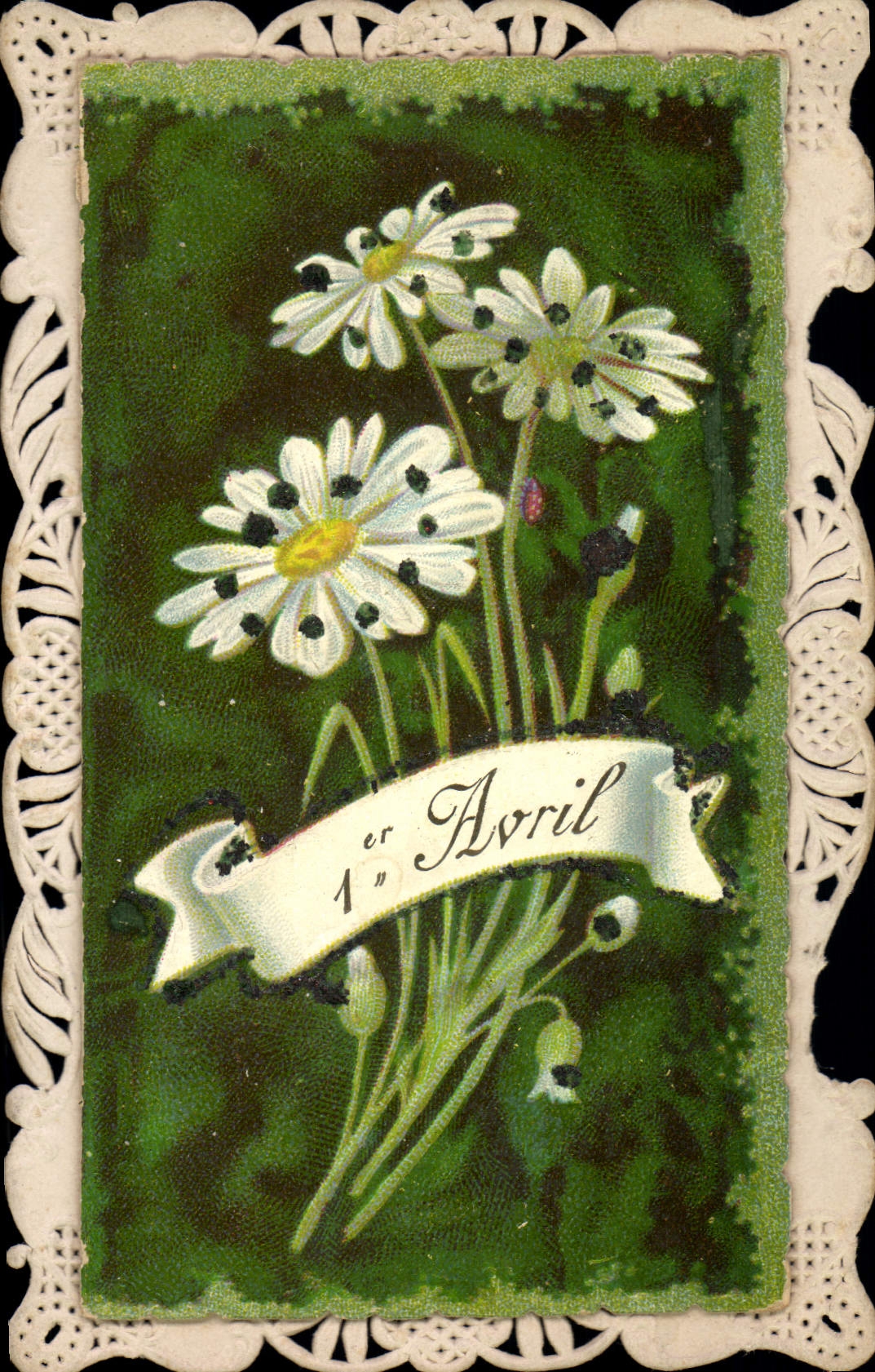 Vintage Postcard Brodee Fantasy Flowers