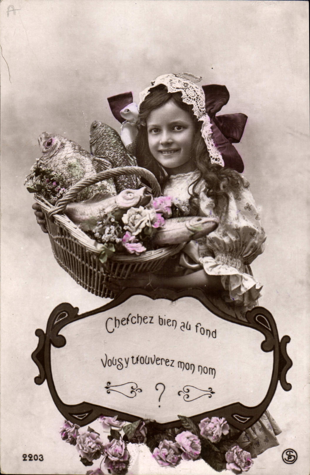 CPA Fantaisie Enfant Poissons 