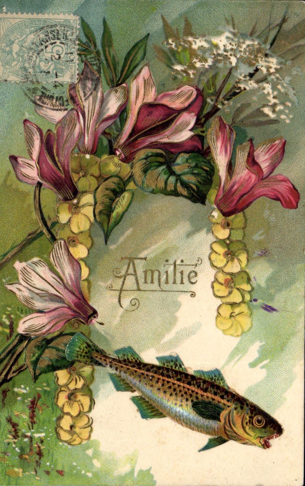 CPA Fantaisie Paques Poisson 