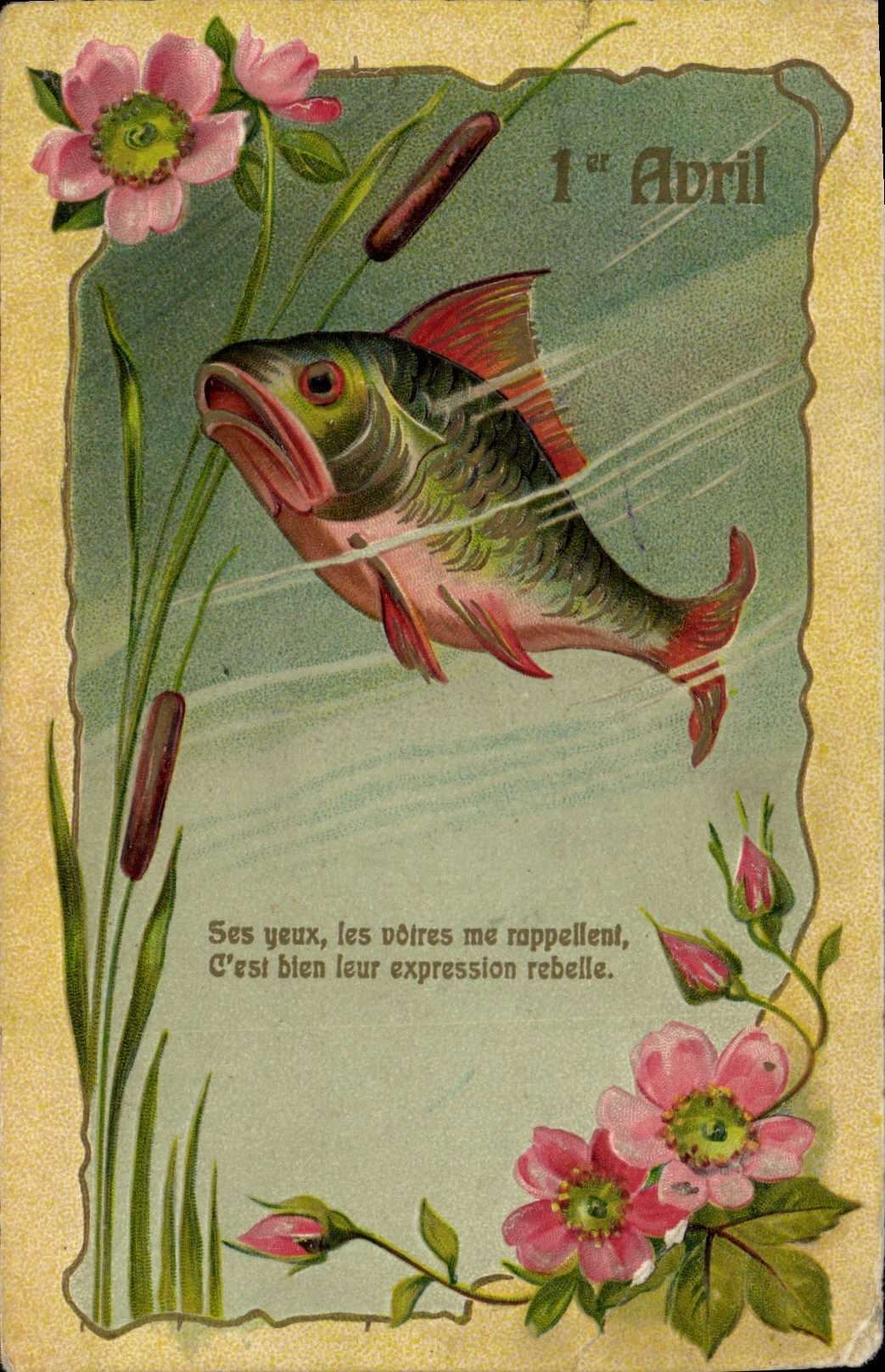 CPA Fantaisie Paques Poisson 