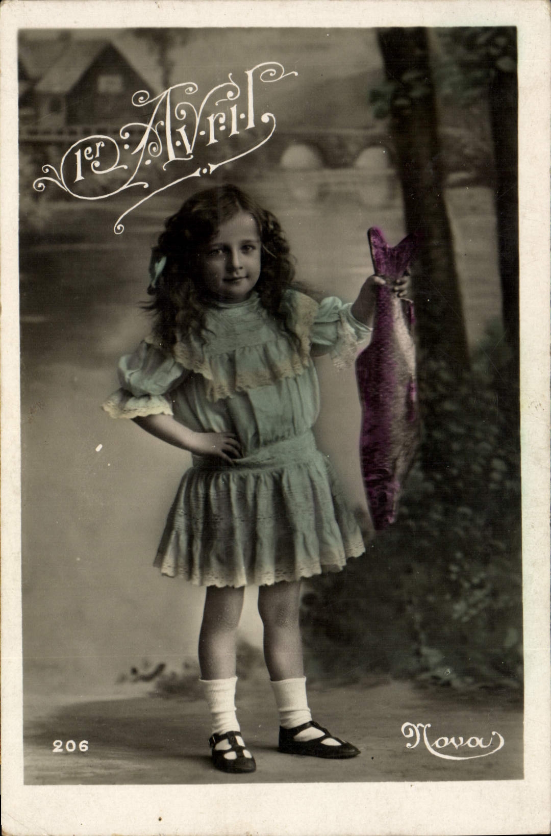 CPA Fantaisie Paques Poisson 1er Avril 