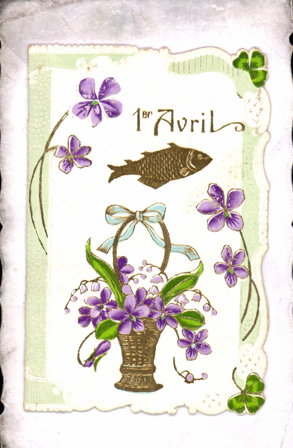 CPA Fantaisie Paques Poisson 1er Avril 
