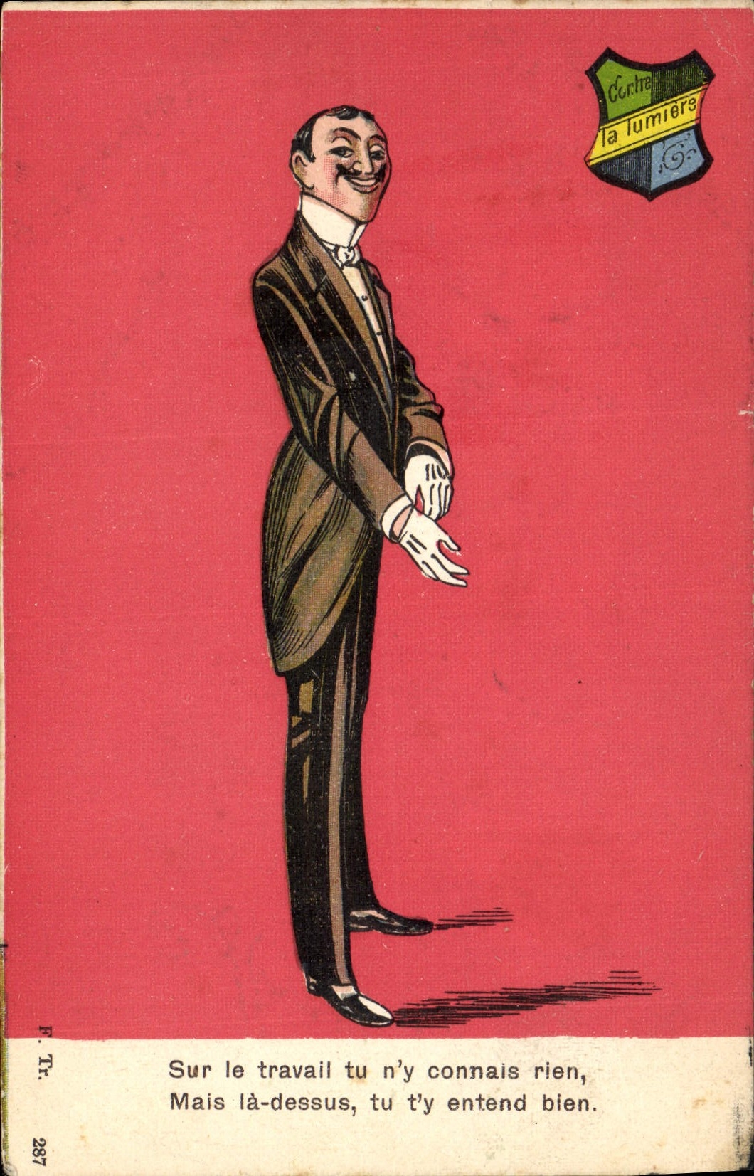 Postal Fantasia Ilustrador sobre el trabajo no hay nada