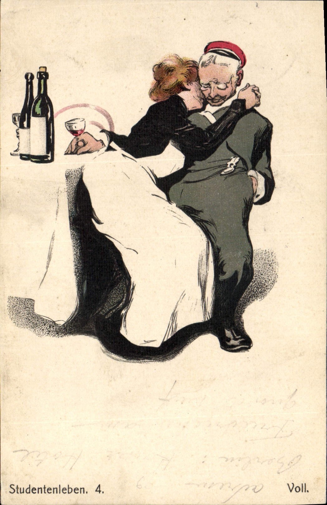 Postal Fantasia Ilustrador Studentenleben