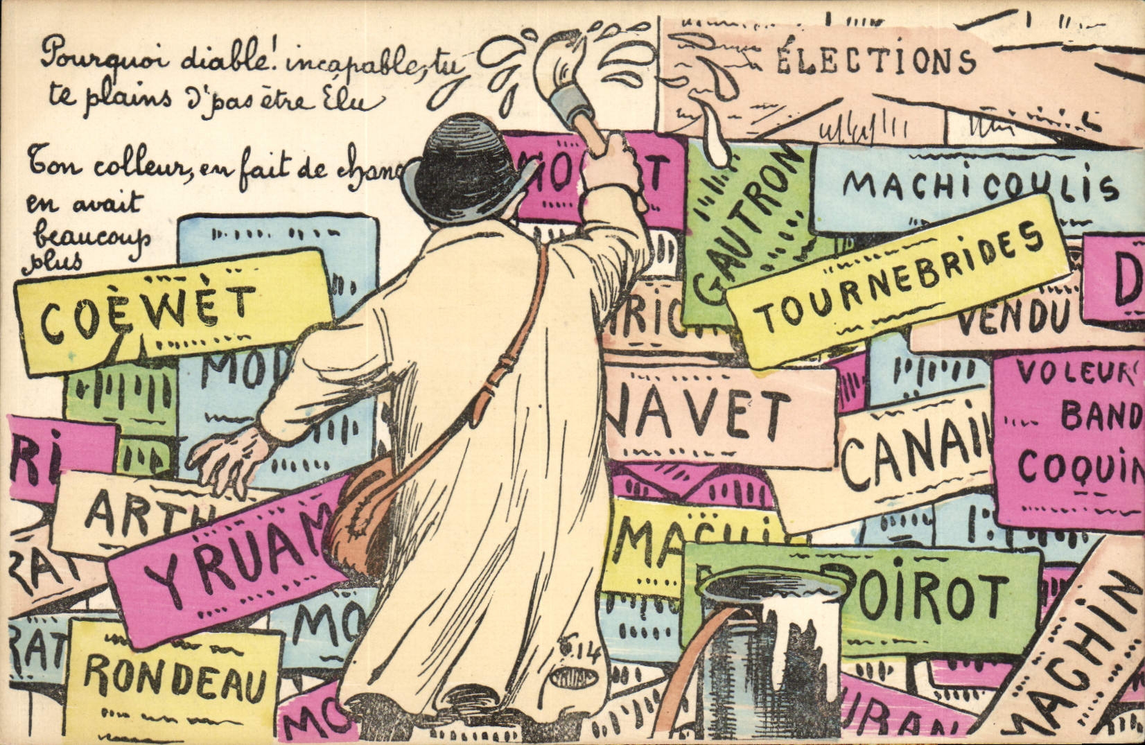 Postal Fantasia Ilustrador Elecciones