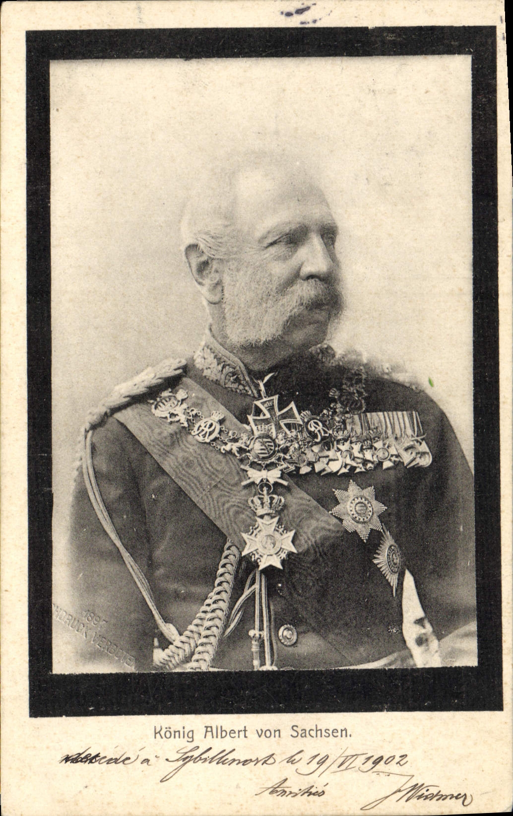 Vintage Postcard Militaria Konig Albert von Sachsen