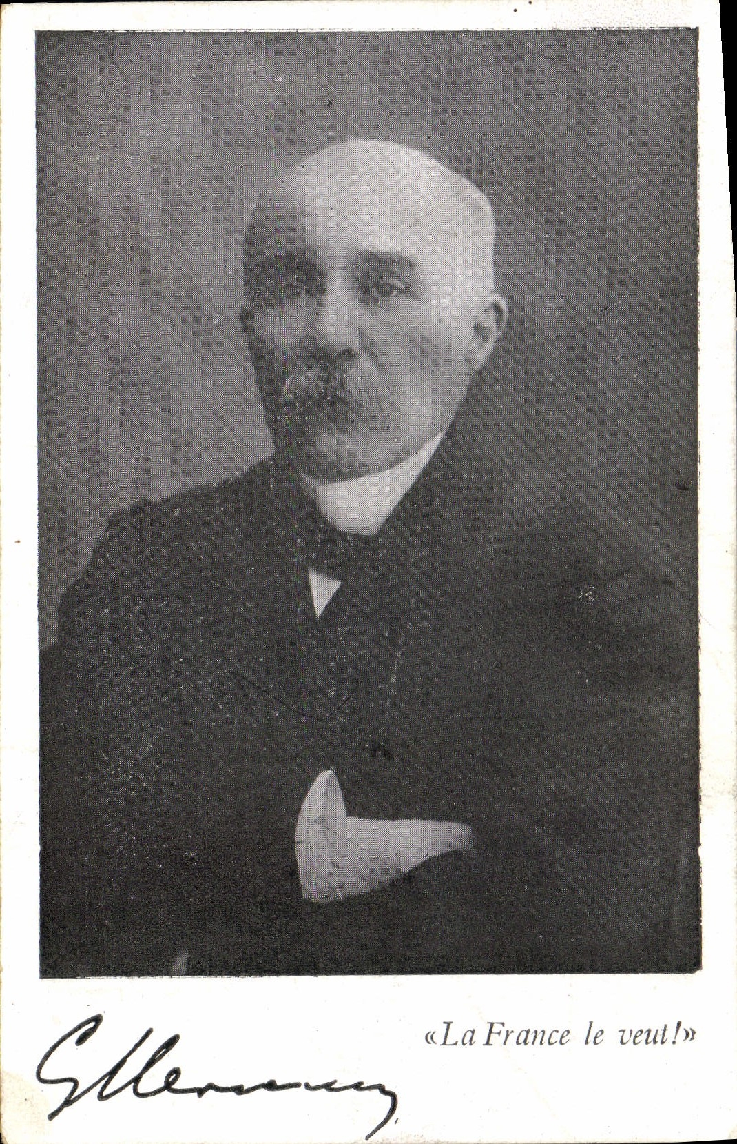 CPA Militaria Clemenceau Autogrape La France le veut 