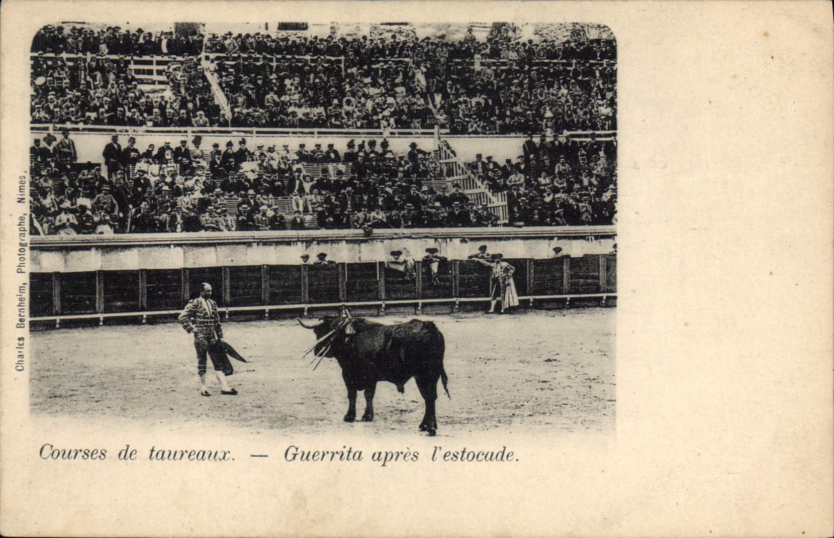 Postal Corrida Corrida de toros Guerrita después de la estocada