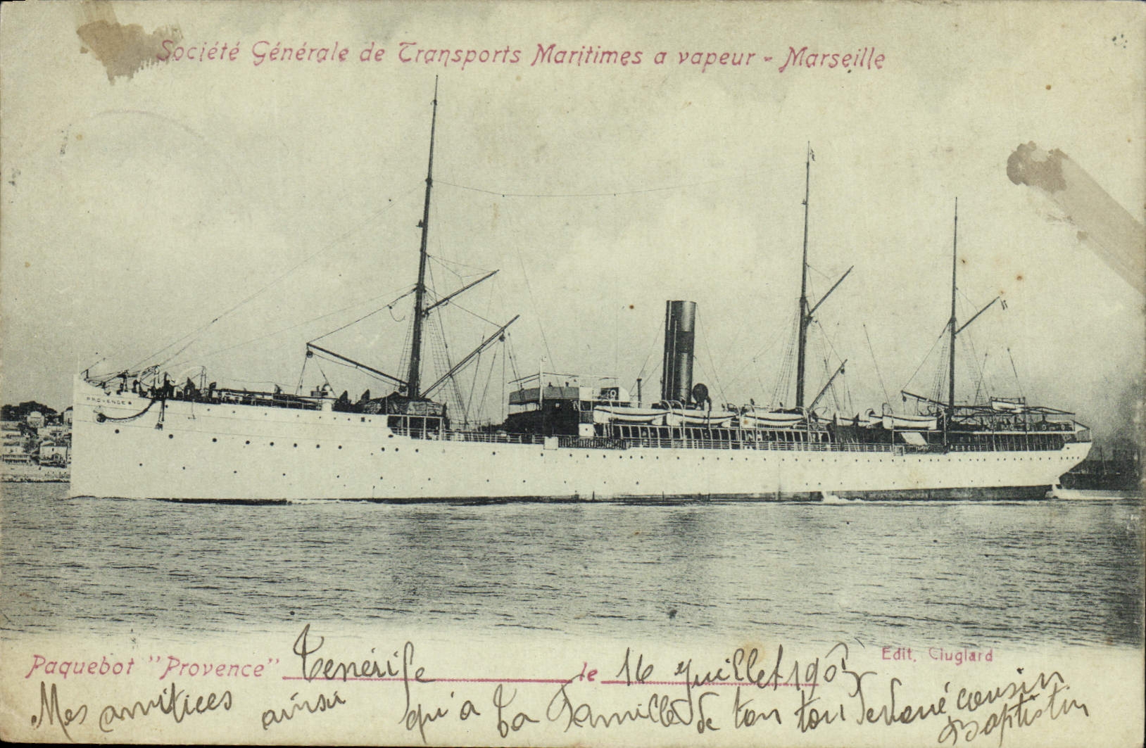 CPA Bateau Paquebot Provence 