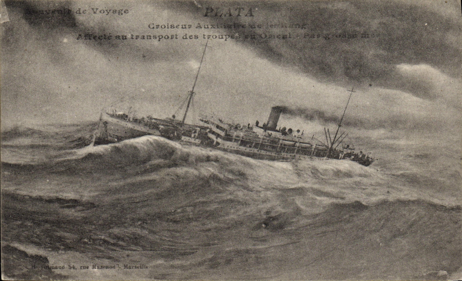 CPA Bateau Paquebot Plata Croiseur auxiliaire de 1er rang