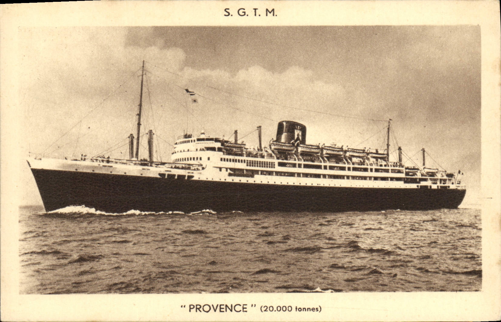 CPA Bateau Paquebot SGTM Provence