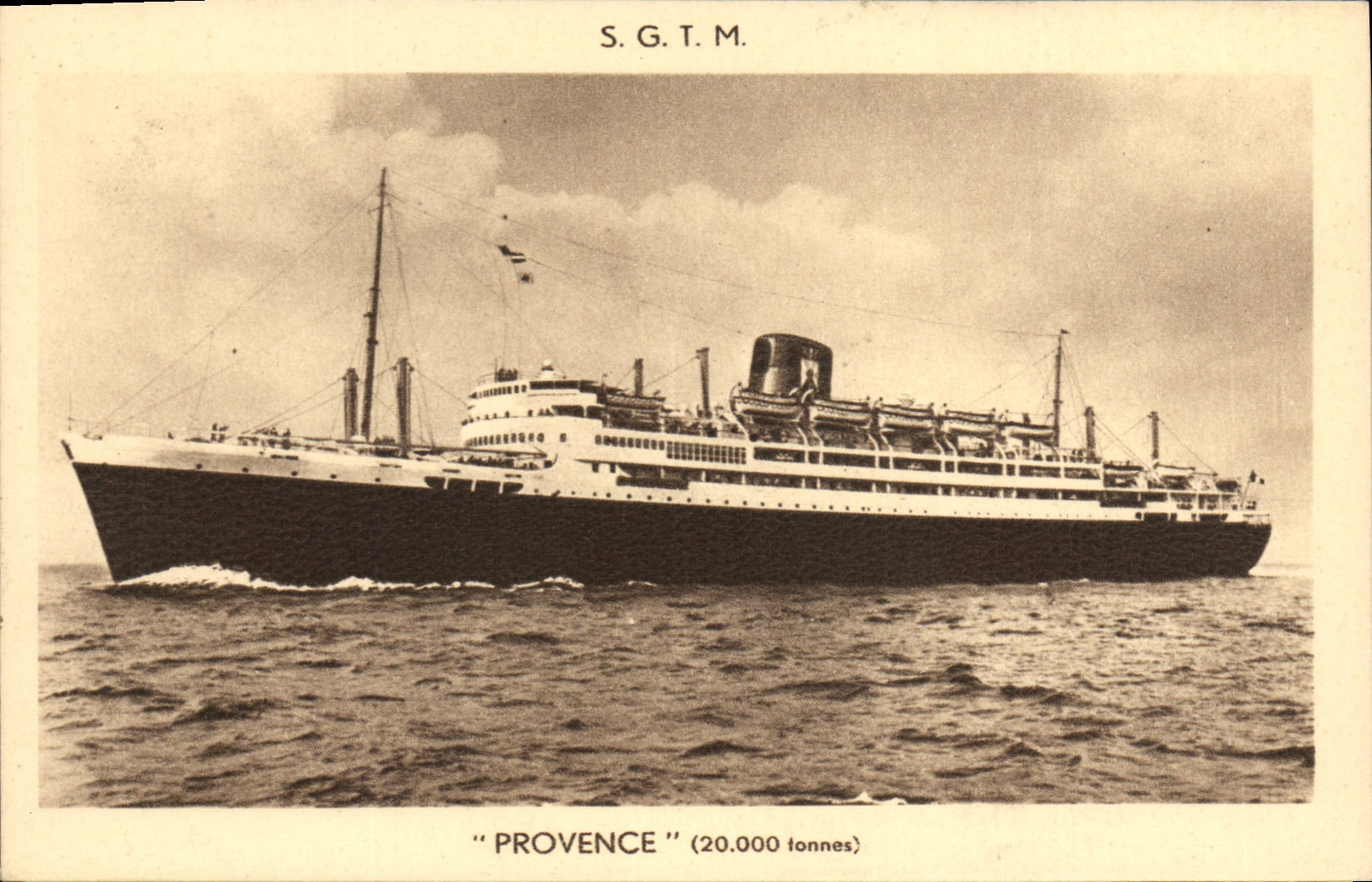 CPA Bateau Paquebot SGTM Provence