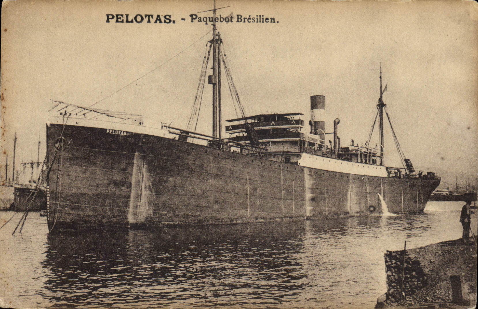 CPA Bateau Paquebot Bresilien Bresil Brazil