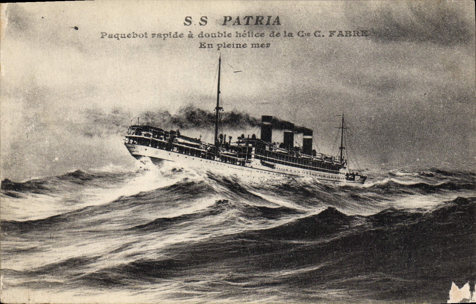 CPA Bateau Paquebot SS Patria Cie C Fabre 