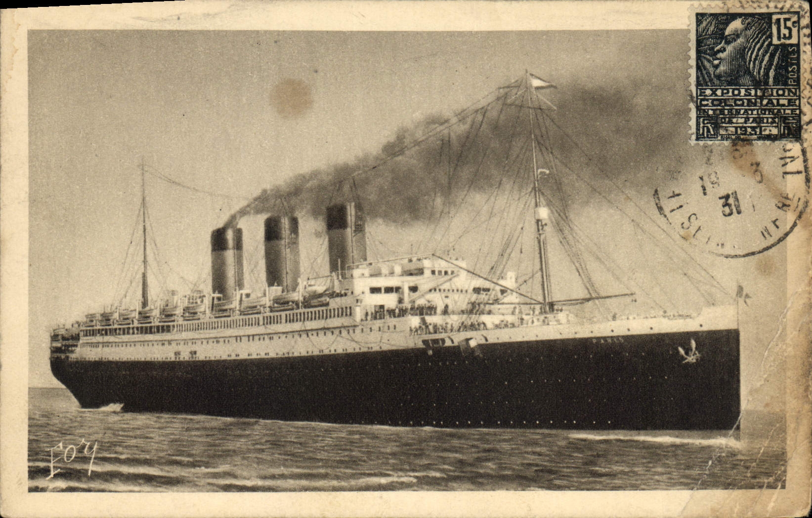 CPA Bateau Paquebot Paris