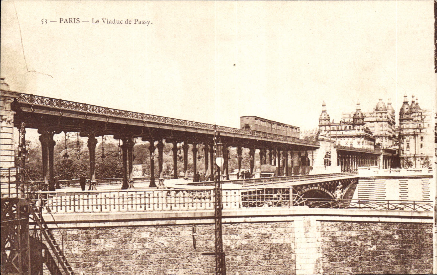 Postal Phonocarte el Sonorine París el viaducto de Passy metro CUMBRE