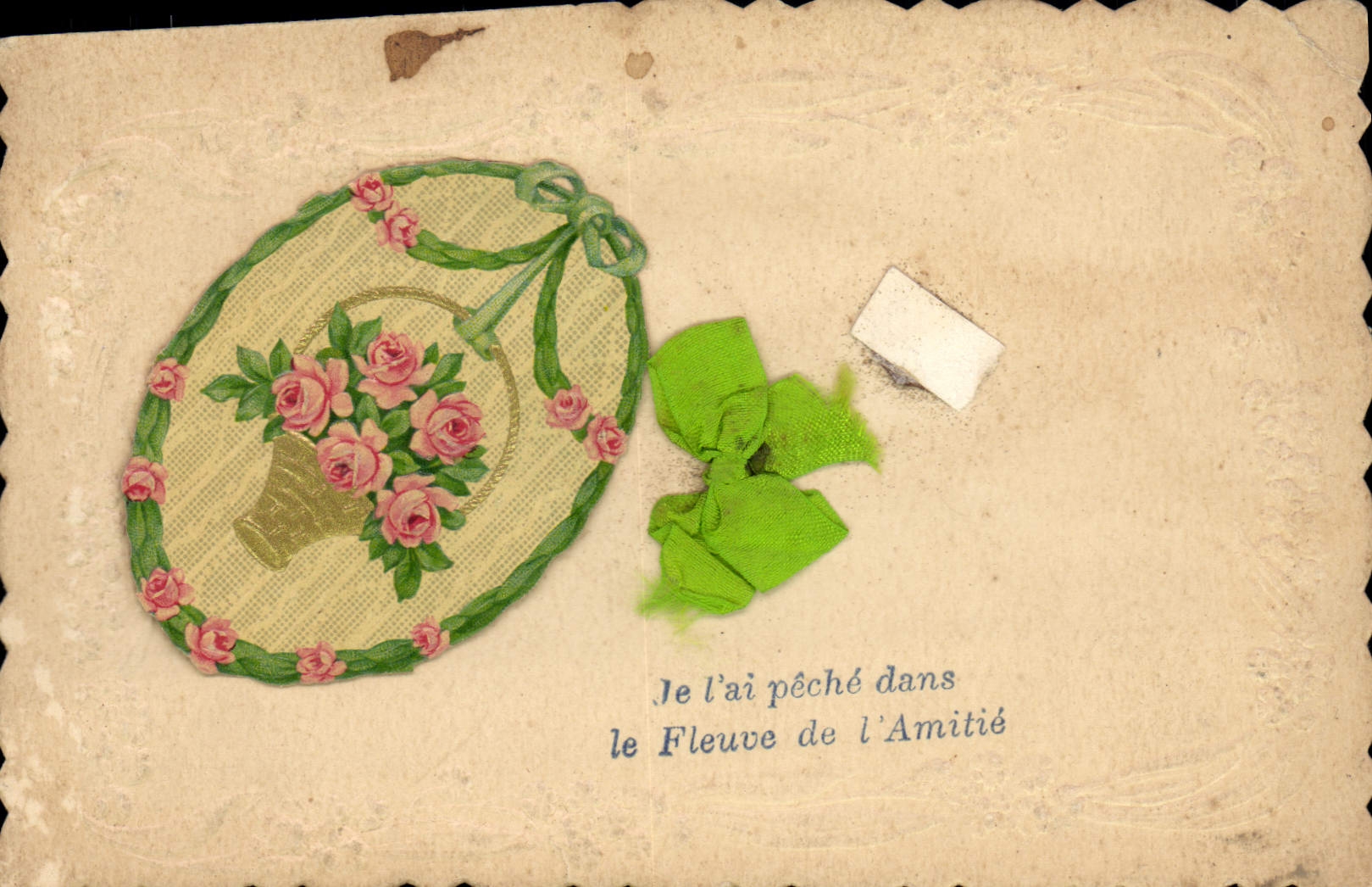 CPA Fantaisie Paques Poisson Fleurs 