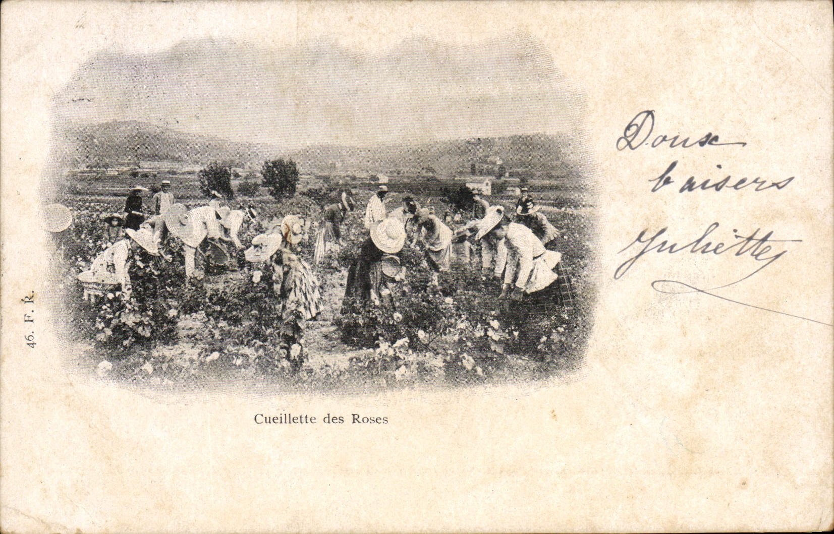 CPA Cueillette des roses 