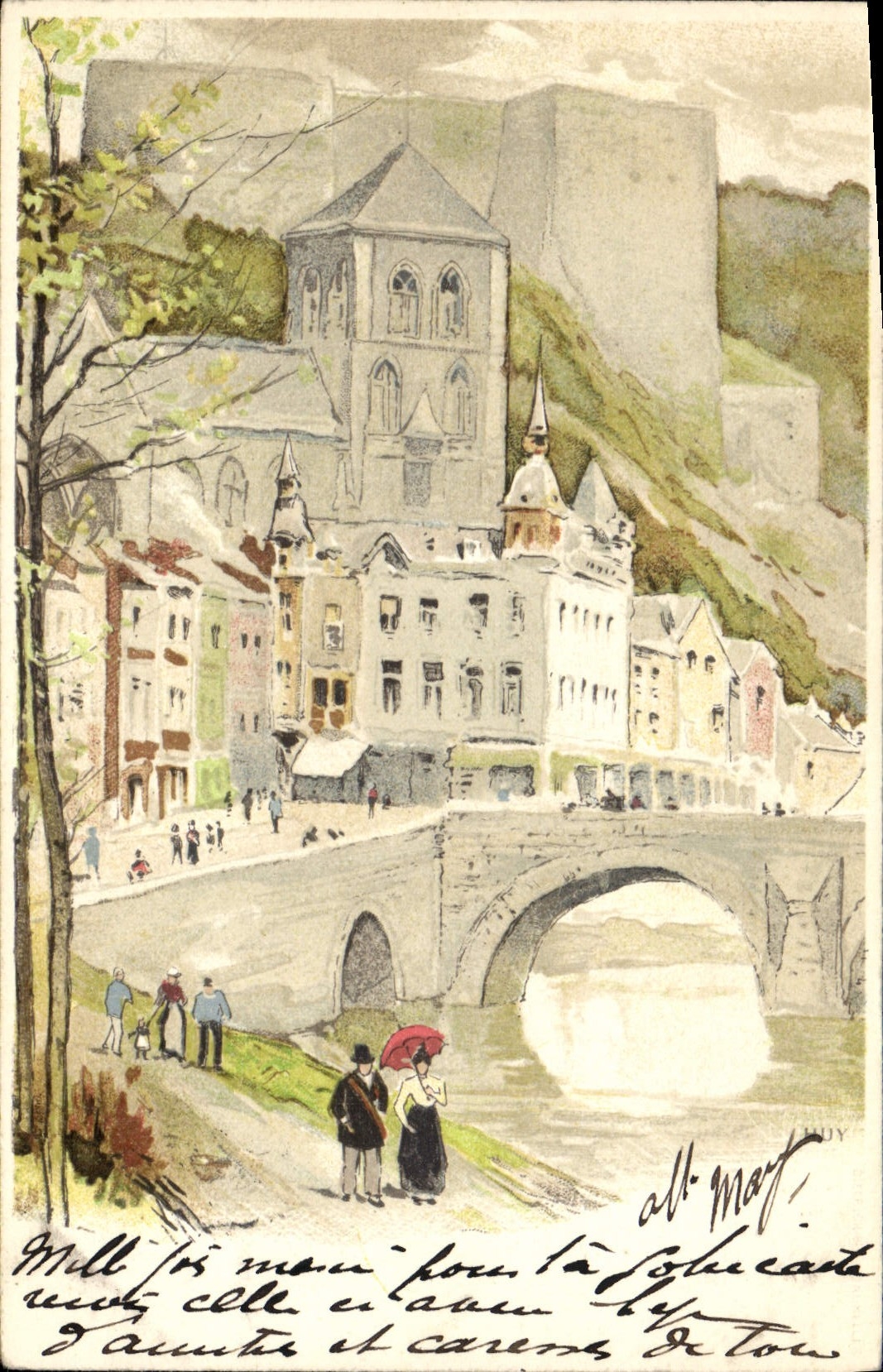 Vintage Postcard Fantaisie Illustrator Village strengthens
