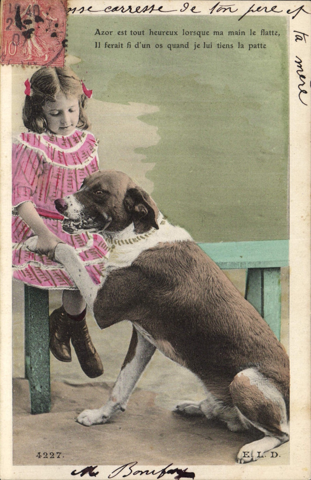 CPA Chien Chiens Enfant 