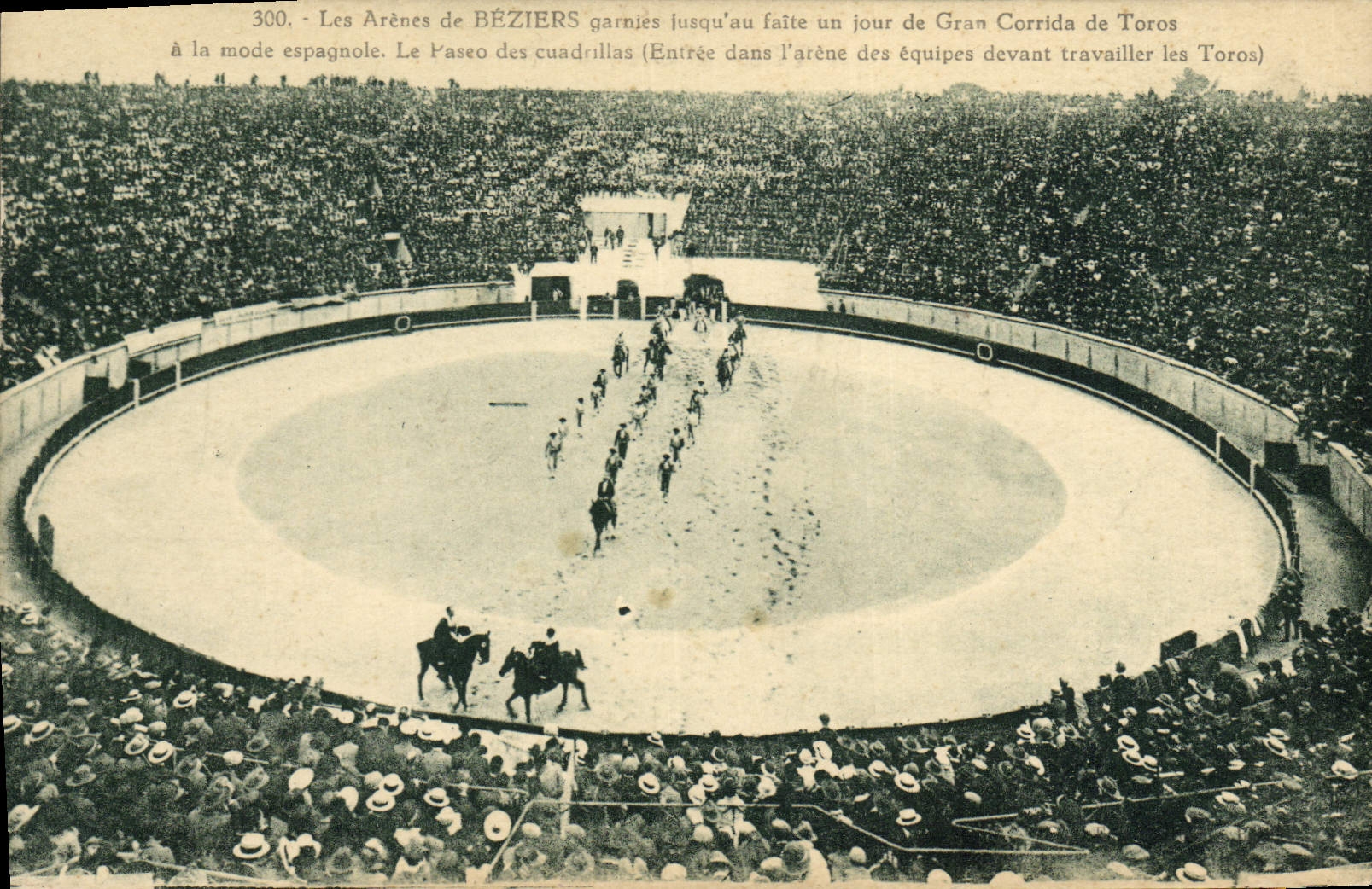 Postal Corrida Toro Arenas de Beziers surtidas hasta la hecha del Gran Corrida de Toros