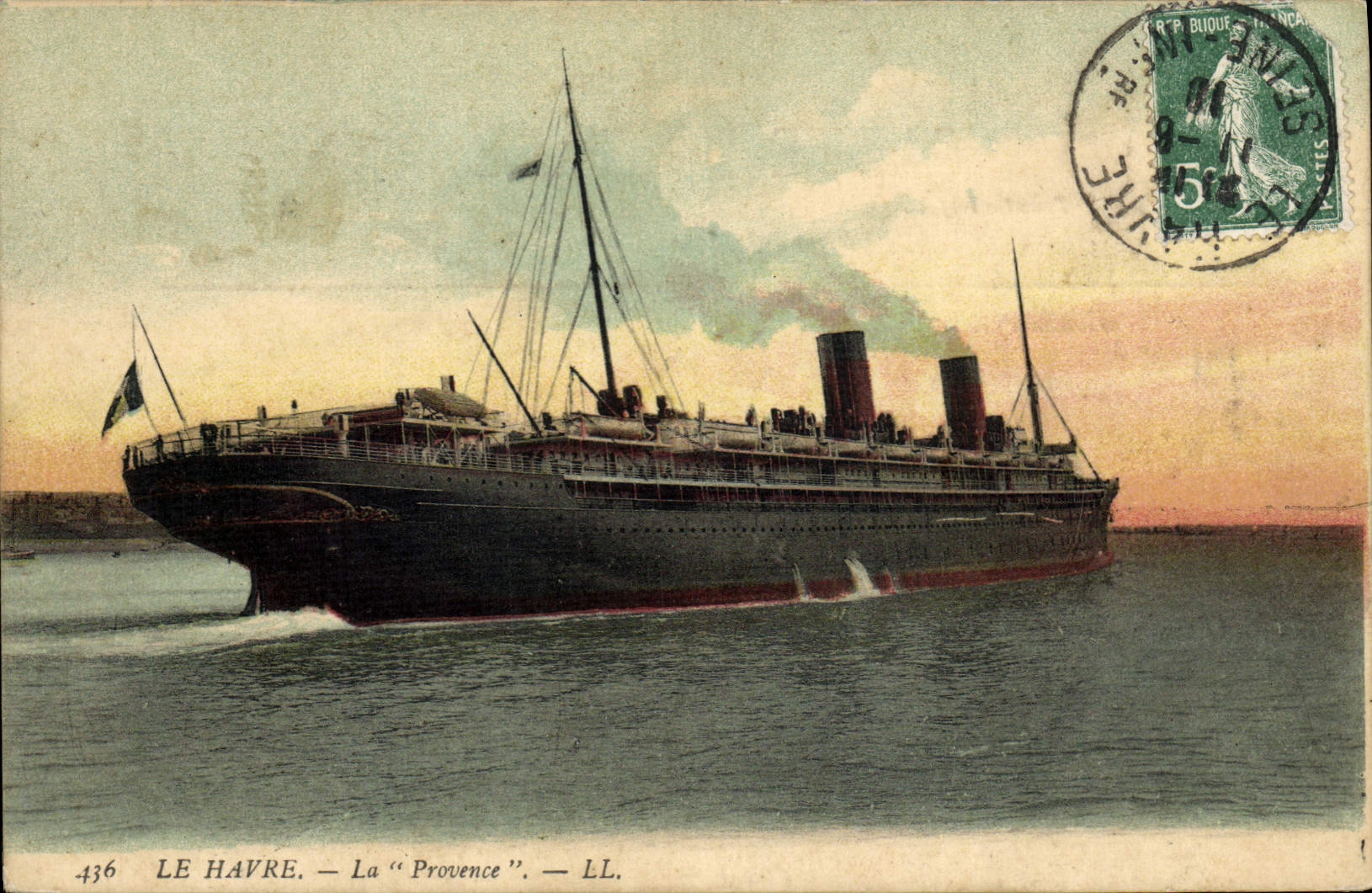 CPA Bateau Paquebot Le Havre La Provence